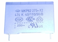 C - MKP62 275VAC 474nF 10% RM22,5 X2  .. balení 50ks za 100Kč