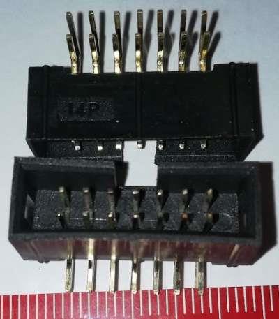 MLW14A - Konektor vidlice rozteč 2,54mm, 2x7pin do DPS/90°  .. balení 40ks