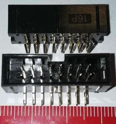 MLW16A - Konektor vidlice rozteč 2,54mm, 2x8pin do DPS/90°  .. balení 40ks za 90Kč