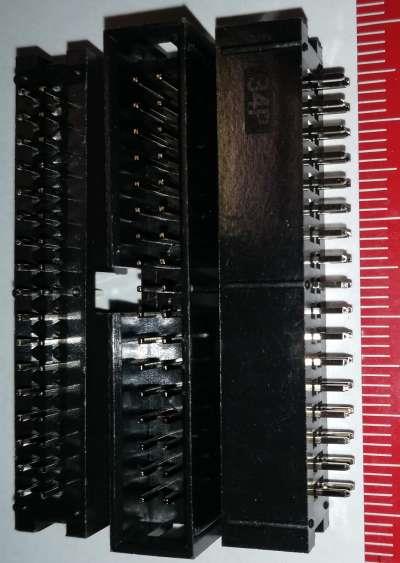 MLW34G - Konektor vidlice rozteč 2,54mm, 2x17pin do DPS .. balení 10ks za 50Kč