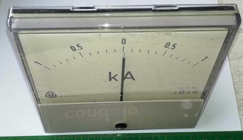 MP120 - METRA, stupnice 1-0-1kA, bez bočníku, citl. 60mV 6 ohm