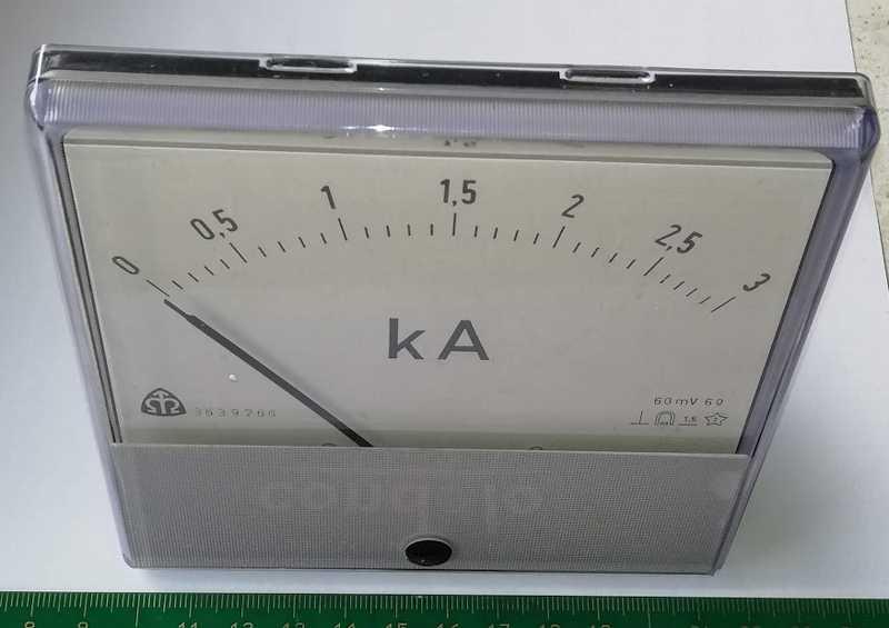 MP120 - METRA, stupnice 3kA, bez bočníku, citl. 60mV 6 ohm