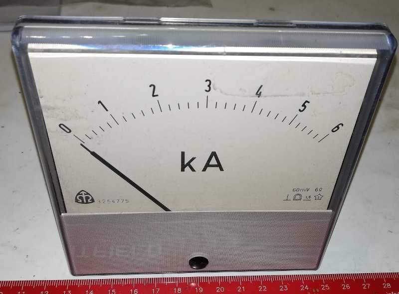 MP120 - METRA, stupnice 6kA, bez bočníku, citl. 60mV 6 ohm