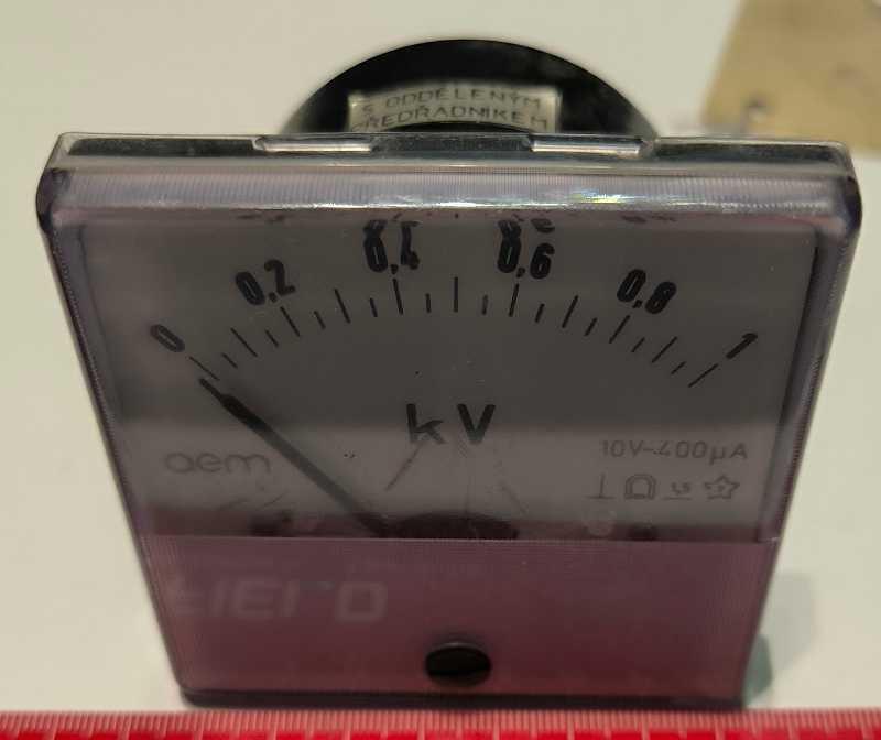 MP80 aem, 10V-400uA, stupnice 1kV, nový, bez předřadníku