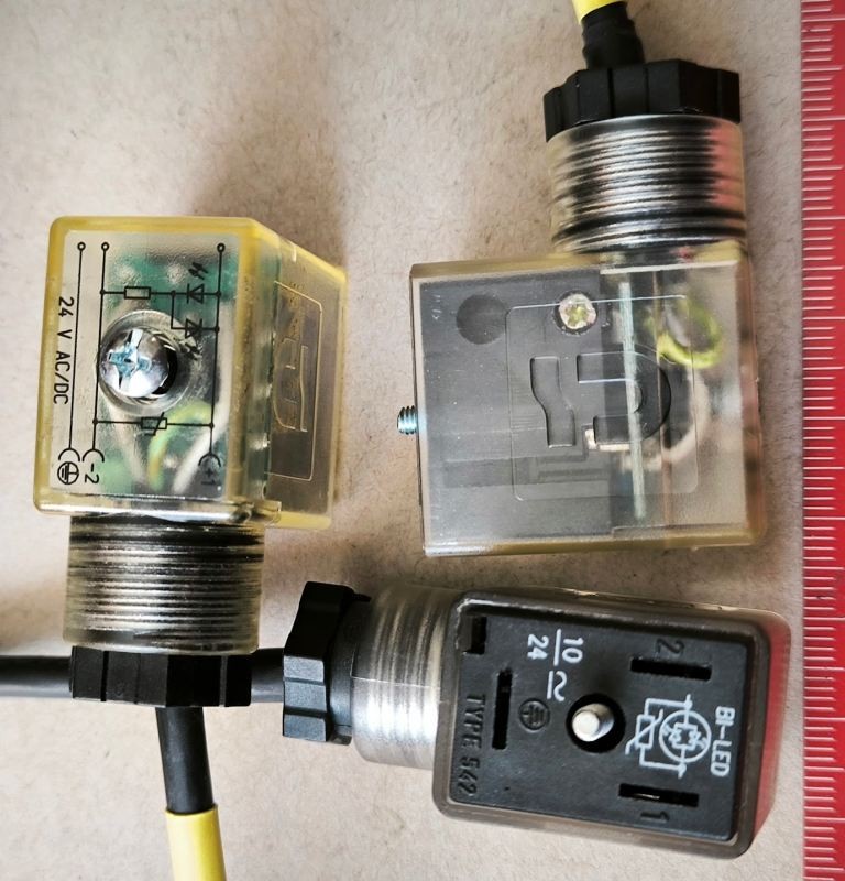 MPM TYPE 542 SOLENOID PLUG BI-LED 10-24VDC, kablik 15cm