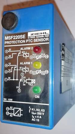 MSF220SE - PTC-Resistor-Relay, for Dry-Transformers , 2 PTC-circuits .. cena na dotaz / price on request