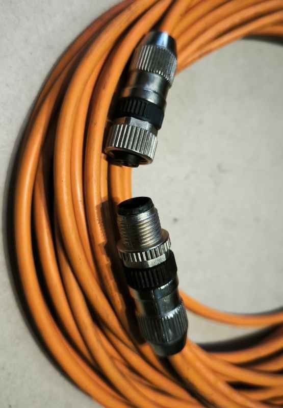 kabel pro automatizaci - 15m, 4pin, s konektory M12, 4pin, MURR 7000-12481-0000000 + 7000-12611-0000000