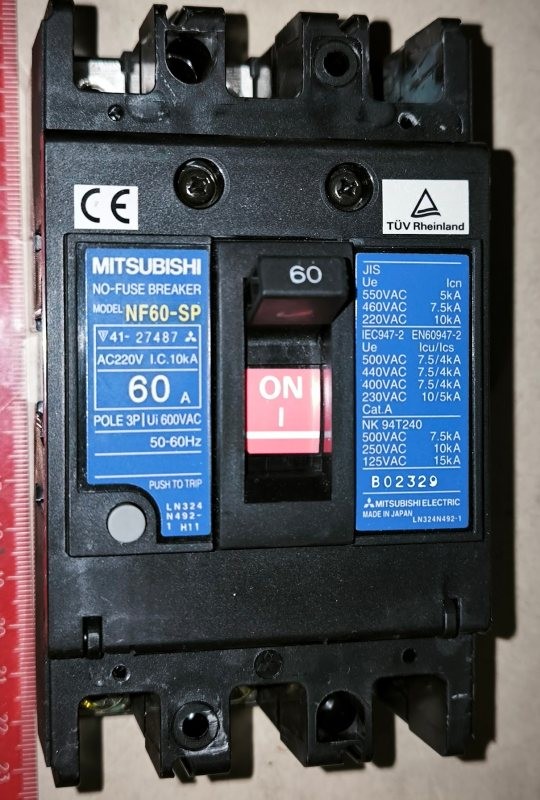 NF60-SP - MITSUBISHI no-fuse breaker .. použitý / used .. cena na dotaz / price on request