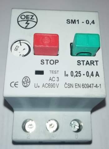 OEZ SM1-0,4  .. 0,25-0,4A -  spouštěč motoru