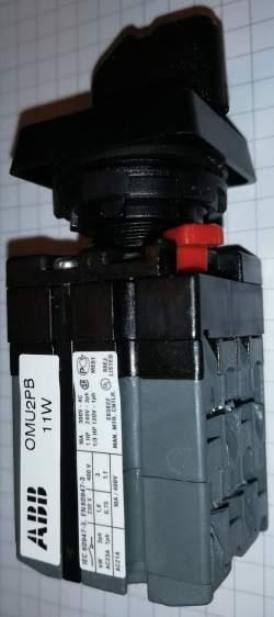 OMU2PB - ABB - Otočný Přepínač, 3 Cest., 2 Póly, 60 °