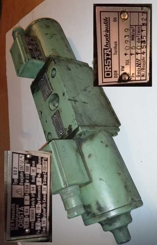 Hydraulický rozdělovač Orsta TGL 10939 - 2x magnet GS2  24V , starší .. cena na dotaz / price on request