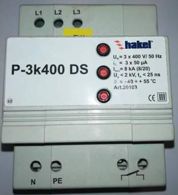P-3k400-DS - svodič přepětí typu 3, HAKEL  .. cena na dotaz / price on request