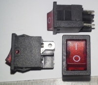 není skladem - kolébkový spínač P-SW101A-RED  .. balení 20ks za 100Kč