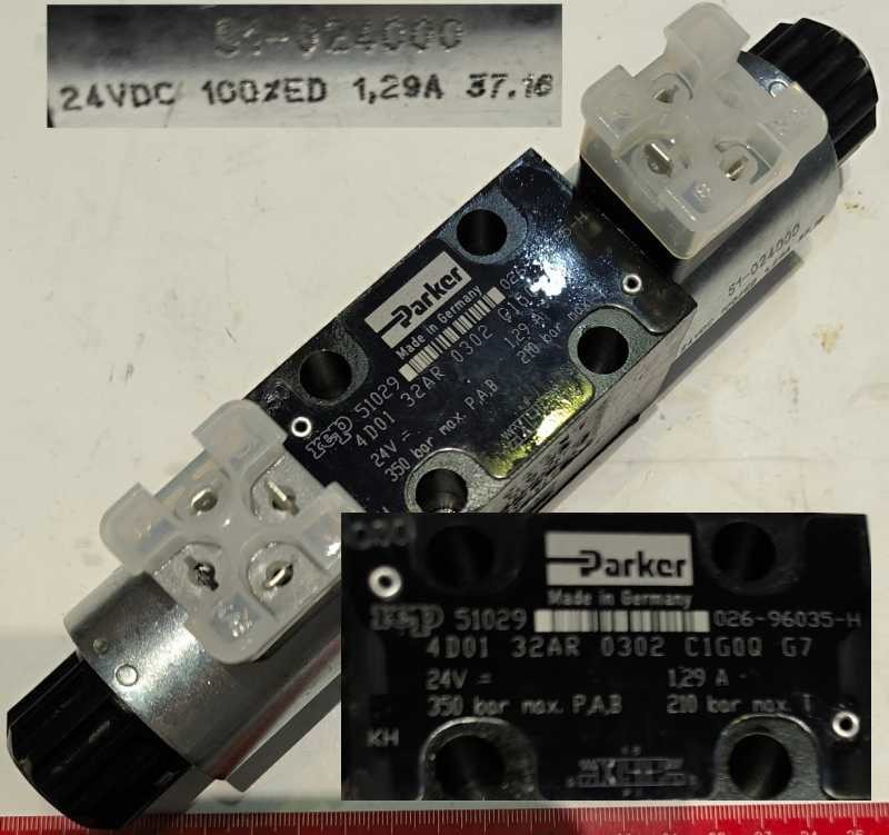 PARKER-004 -  4D01 32AR 0302 C1G0Q G7  ( 4D0132AR0302C1G0QG7 ) + 2x S1-024000 24Vdc ...  cena na dotaz / price on request