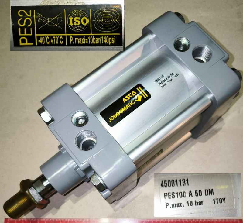 JOUCOMATIC 45001131 – 100mm Bore, 50mm Stroke, PES100A50DM, G1/2, Cushioned, Series 450 Cylinders Double Acting ISO 6431, nový, nepoužitý .. cena na dotaz / price on request