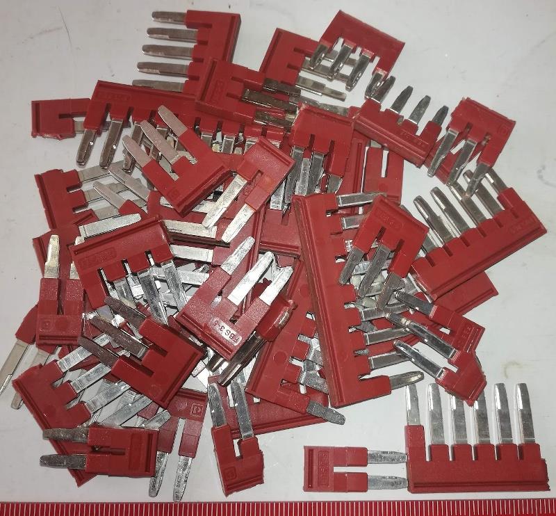 MIX stříhaných zásuvných můstků FBS  PHOENIX CONTACT  .. použitý / used , balení 200 pinů za 150Kč