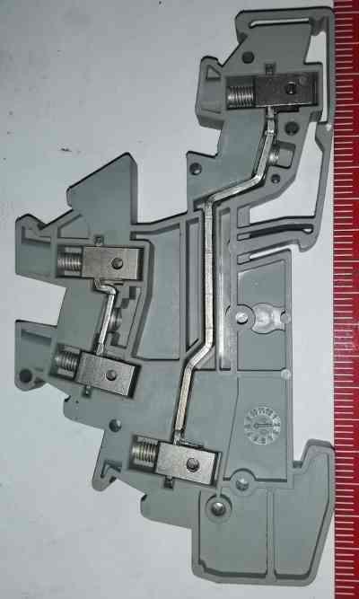 řádová svorka na DIN lištu -  Phoenix PIK 4-L/L - použitá / used .. z demontáže .. balení 20ks za 95Kč