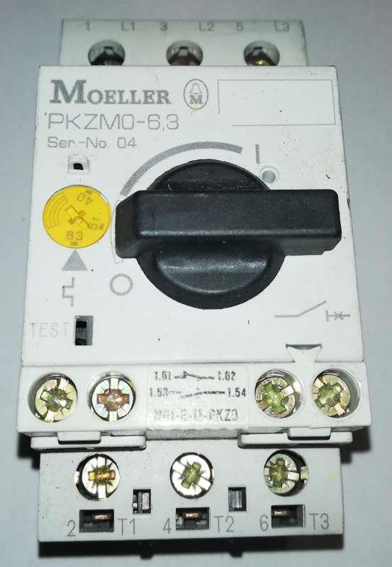není skladem - Motorový spouštěč  PKZM0-10  (6,3A10A) + pomocný kontakt  NHI-E-11-PKZ0