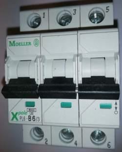 jistič 3-pol MOELLER Xpole PL6-B6/3