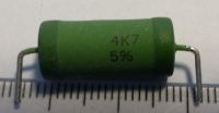 R 4k7 5% 4W, krátké vývody .. balení 100 ks za 60Kč