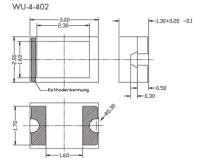 WU-4-402GC - SMD led green GaP -  .. balení 100ks za 59Kč