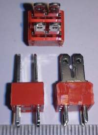 50870902 - 900-S-5/02 - Flat connector strip, 2, Solder pin, -40 °C, WECO .. balení 25ks za 99Kč