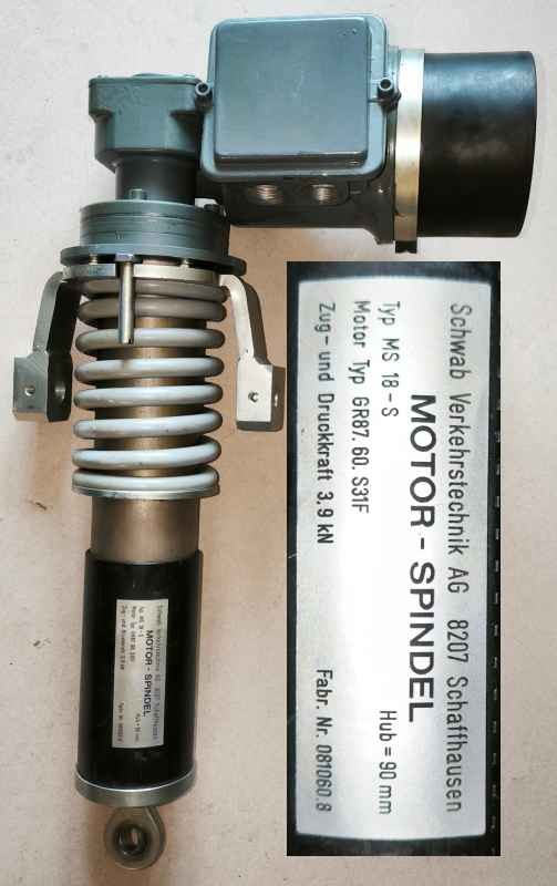 sestava pohon-011 :  MOTOR-SPINDEL MS18-S - motor GR87.60.S31F 3,9kN 90mm,  24Vdc 8,9A, 11kg  .. cena na dotaz / price on request