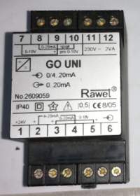 GO UNI - UNIVERZÁLNÍ MODUL GALVANICKÉHO ODDĚLENÍ SE ZDROJEM PRO NAPÁJENÍ PŘEVODNÍKU