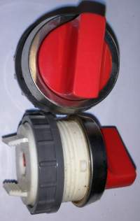 T6B - ovládací hlavice provedení B, 3  polohy - červená (PP11011)