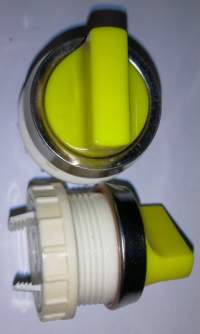 T6B - ovládací hlavice provedení B, 3  polohy - žlutá (PP11012)