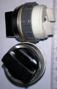 T6B - ovládací hlavice provedení B, 3  polohy - černá (PP11039)