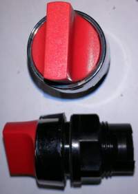 T10B ovládací hlavice 3polohy - červená