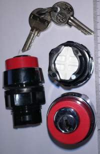 hlavice T10 s klíčkem vynimatelným v nezapnuté poloze - červená  .. cena na dotaz / price on request