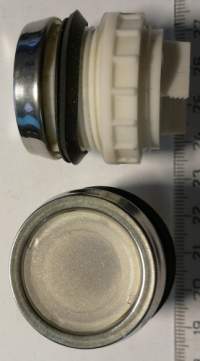 T6A ovládací hlavice bílá průhledná