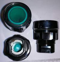 T6C/22 ovládací hlavice zelená průhledná   .. cena na dotaz / price on request