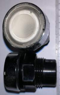 T6C/22 ovládací hlavice bílá průhledná