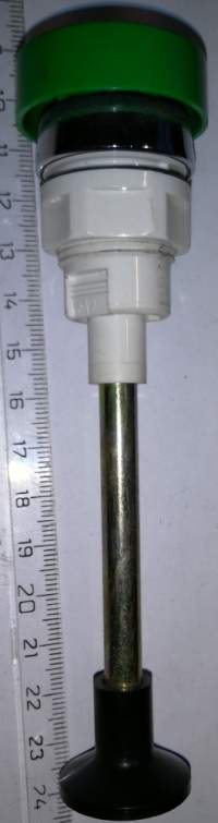 ovládací hlavice zelená, tlačítko s tyčkou