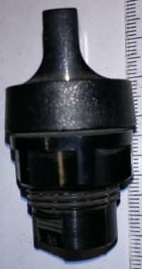 ovládací hlavice černá, 2 polohy