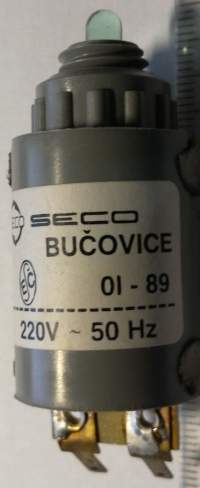 LED náhrada kontrolky na 220V - SECO - červené LED