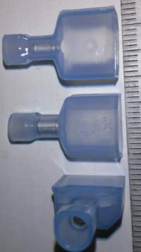 3-520107-2  - Konektor plochý 6,3mm/0,8mm kolík,  krimpovací,  modrý .. balení 100ks za 100Kč