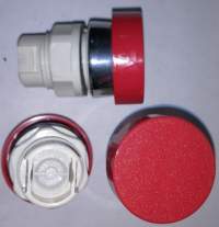 T6H/22  - STOP tlačítko(hříbek) bez aretace průměr 22mm - červená (PP11350)