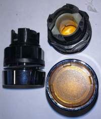 T10C ZL žlutá - spínací hlavice s prosvětlením