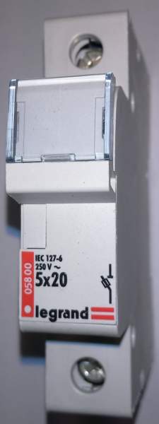 058 00 - FUSE CARRIER - FOR INDUSTRIAL CYLIND CARTRIDGE FUSE 5x20 MM - 250 V~ - 1P