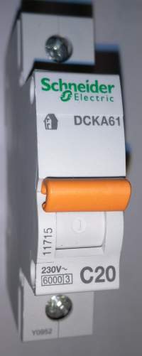 není skladem - jistič  DCKA61 - 1P C 20A Schneider