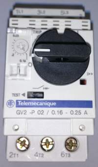 GV2P02 motor circuit breaker 0,16-0,25A .. cena na dotaz / price on request