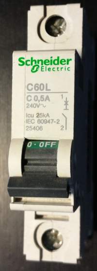 jistič  Schneider C60L C0,5A