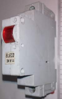 kontrolka ELECO 24V na DIN lištu  .. použitý / used