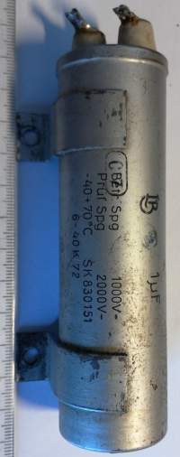 C 1uF 1000V SK830151, z demontáže ..  cena na dotaz / price on request