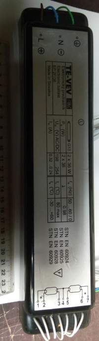 elektronický předřadník TE-VEV   .. cena na dotaz / price on request