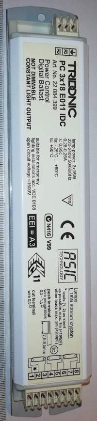 TRIDONIC PC 3x18 E011 IDC   .. cena na dotaz / price on request